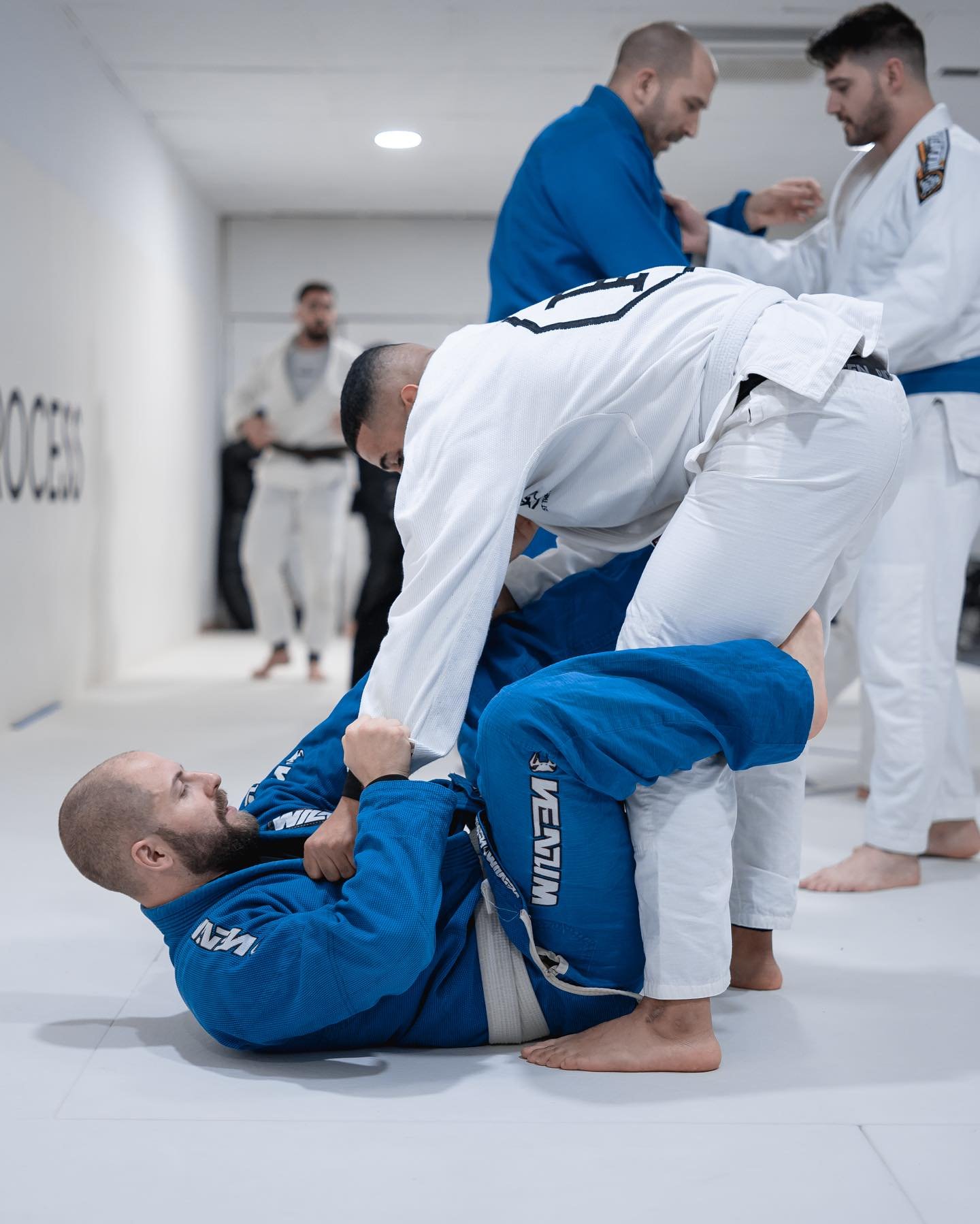 Sparring activo en suelo en la academia de Almería