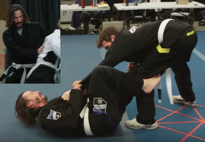 Keanu Reeves training BJJ for the John Wick franchise